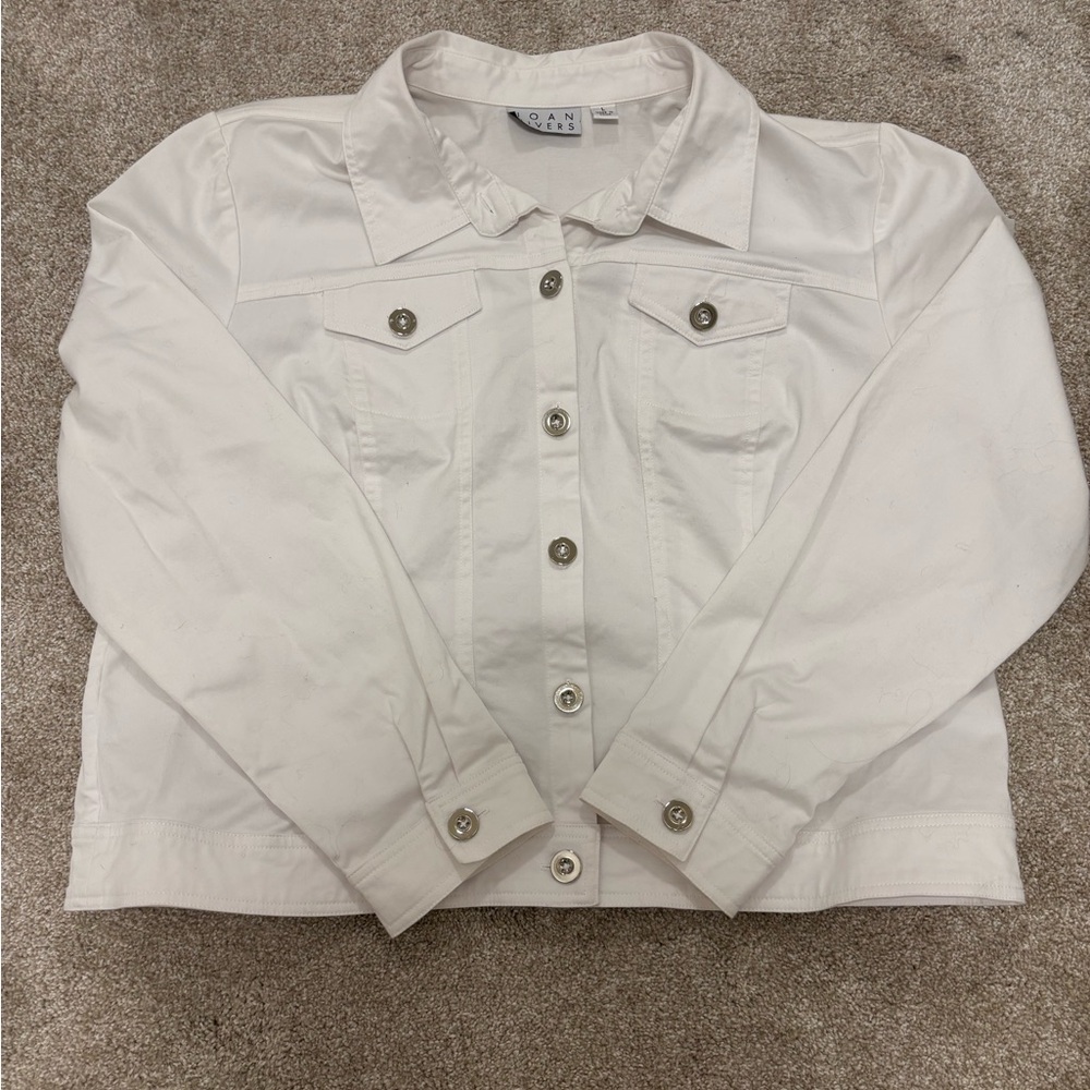 Joan Rivers Classic White Jacket